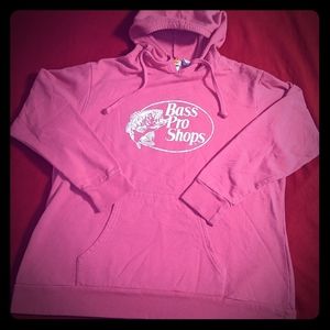 Pink Bass Pro Shops Hooded Sweatshirt Size XL
